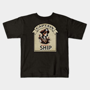 Captain of my own Ship (Dog) Kids T-Shirt